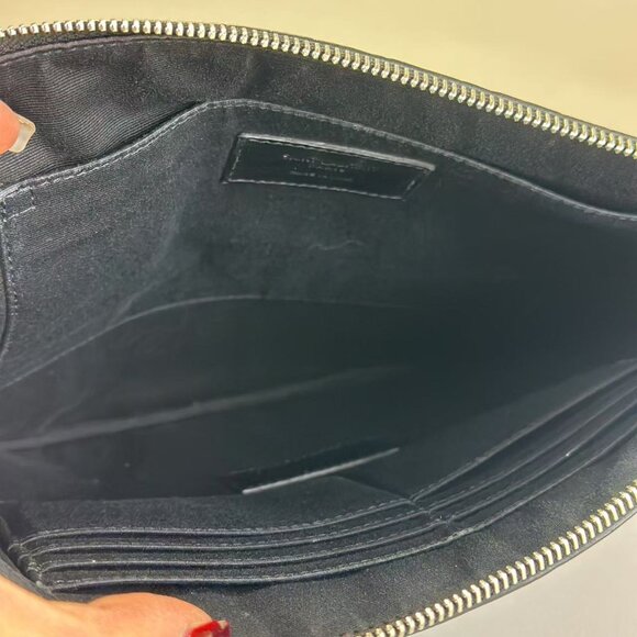 Yves Saint Laurent Black Crocodile Leather Clutch - Picture 7 of 7